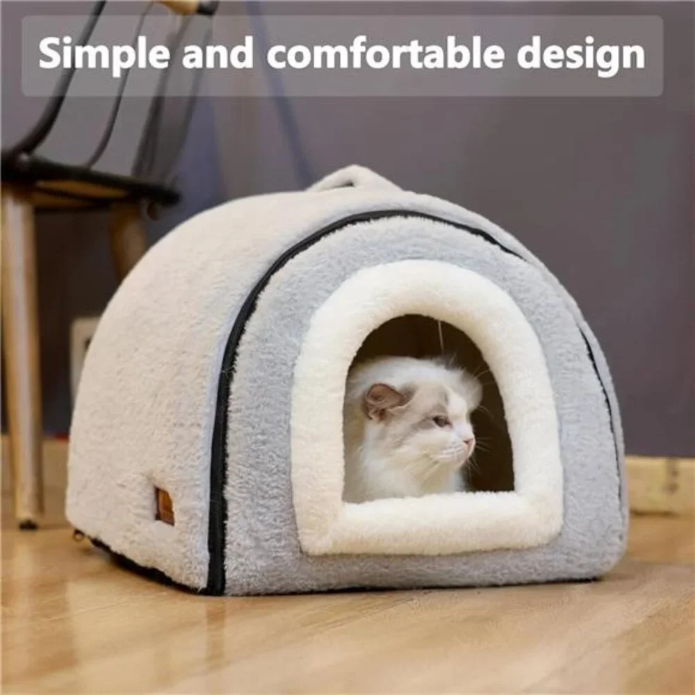 Cat Bed for Indoor Cats，Foldable cat cave，Anti-Slip & Water-Resistant